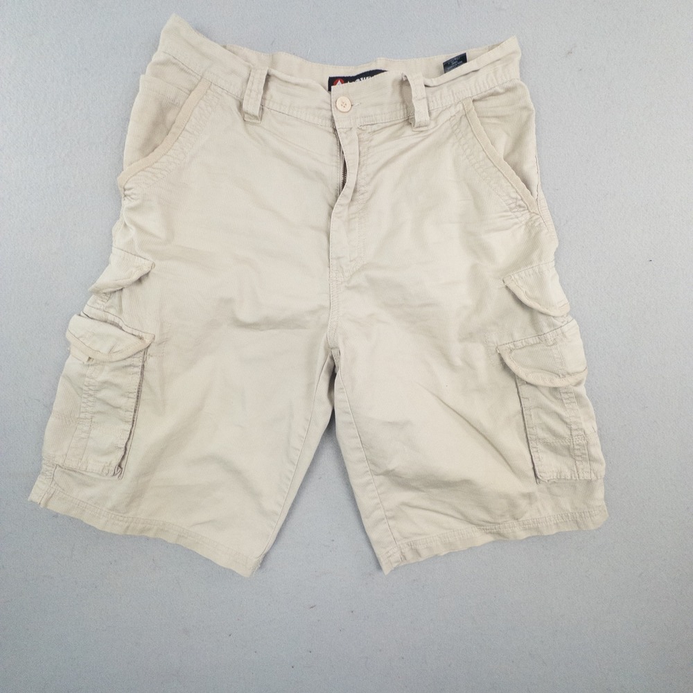 Vintage Airwalk Mens Corduroy Cargo Y2K skater Shorts Tan Beige Size 32